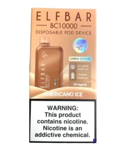 ELFBAR BC10000 2% Nicotine PUFFS BEST DISPOSABLE VAPE IN DUBAI. - Americano Ice, 1 Box (10pcs)