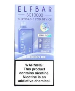 ELFBAR BC10000 2% Nicotine PUFFS BEST DISPOSABLE VAPE IN DUBAI. - Blueberry Ice, 1 Box (10pcs)