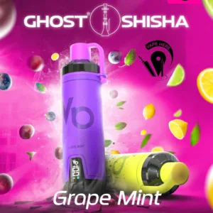 GHOST SHISHA 15000 PUFFS DISPOSABLE VAPE 5mg by Vapes Bar - Grape Mint