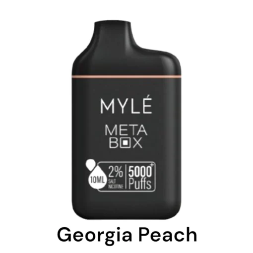 MYLE Meta Box – Georgia Peach – 5000 puffs 20mg 2% Nicotine – Disposable Vape