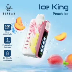 Elf Bar Ice King, Ice King 30000, Elf Bar 30000 puffs, disposable vape In Dubai - Peach ice, 1pc