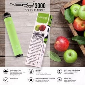 Nerd Bar 3000 Puffs Disposable Pod Vape Best price in Dubai - Double Apple