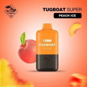 Tugboat Super 12000 Puffs Disposable Vape 5% Nicotine best price in Dubai - Peach ice