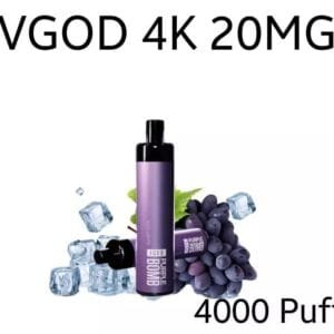 VGOD 4K Vape Disposable Pod Rechargeable 4000 Puffs best price in UAE - Iced Purple Bomb