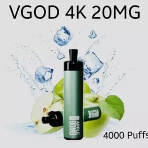 VGOD 4K Vape Disposable Pod Rechargeable 4000 Puffs best price in UAE - Iced Apple Bomb