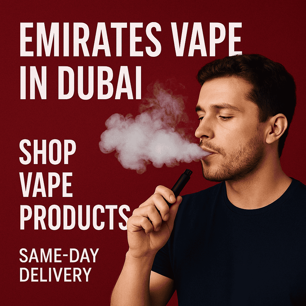 Vape shop in Dubai offering a wide selection of vape products, e-liquids, and accessories with same-day delivery. Shop now for quality vaping solutions from Emirates Vape Shop.