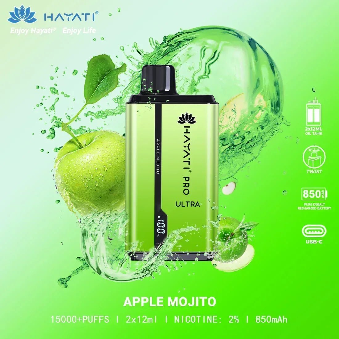 Hayati Pro Max 15000 Puffs Disposable Vape – Original, 2% Nic, Free UAE Delivery - Image 2