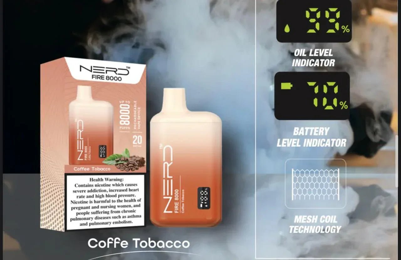 Nerd Fire 8000 Puffs Disposable 2% Nicotine With Advanced LCD Display - Image 5
