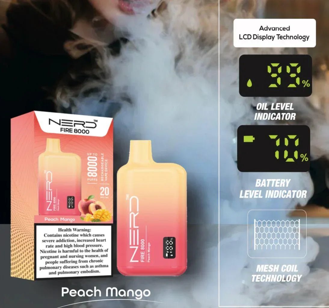 Nerd Fire 8000 Puffs Disposable 2% Nicotine With Advanced LCD Display - Image 11