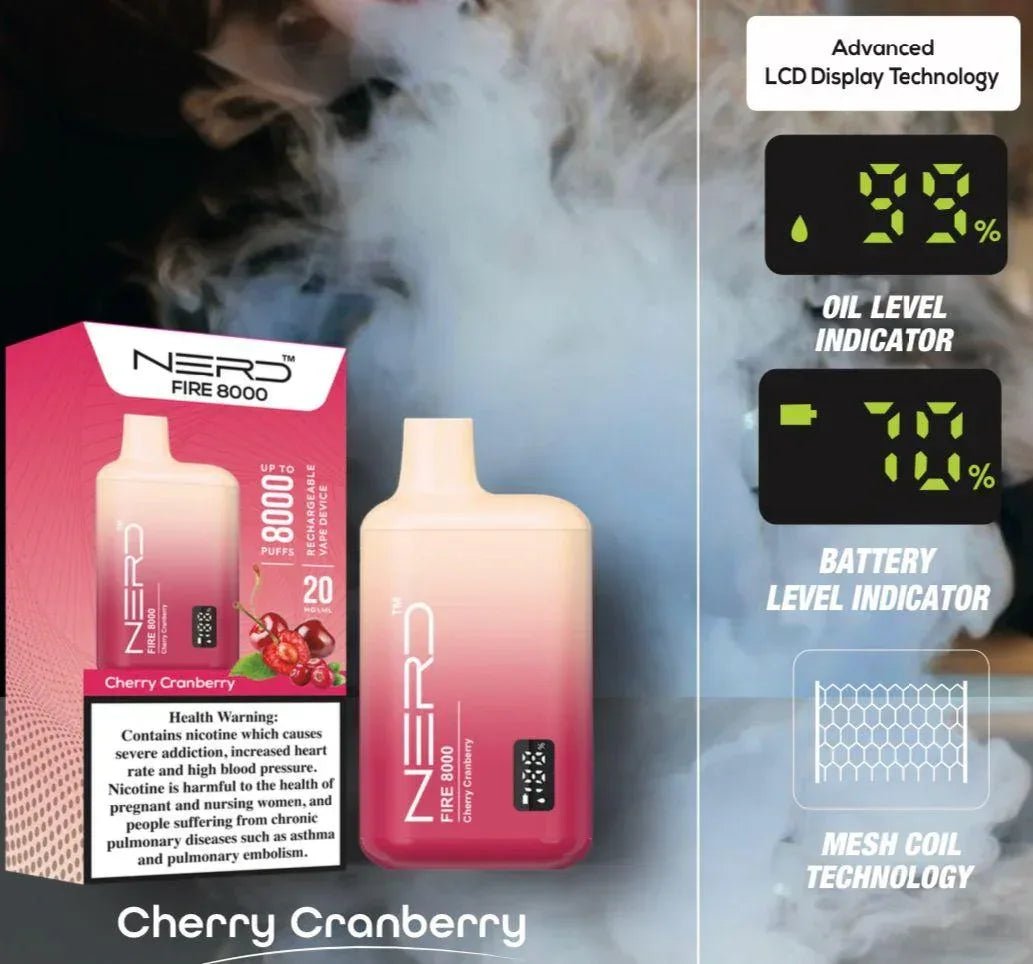 Nerd Fire 8000 Puffs Disposable 2% Nicotine With Advanced LCD Display - Image 13