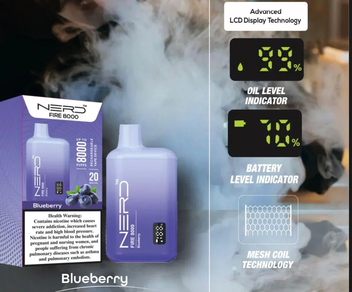 Nerd Fire 8000 Puffs Disposable 2% Nicotine With Advanced LCD Display - Image 15
