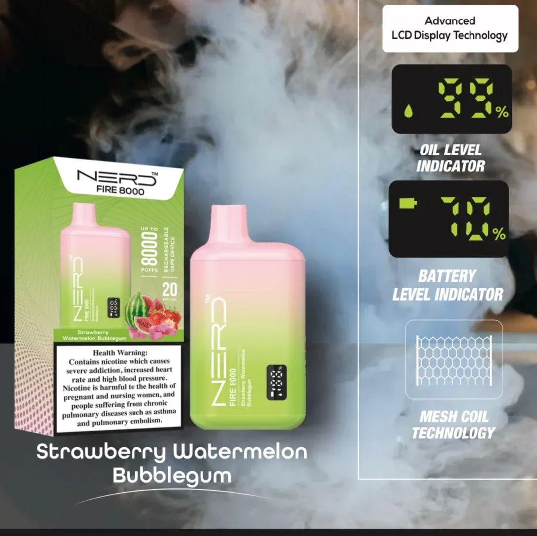 Nerd Fire 8000 Puffs Disposable 2% Nicotine With Advanced LCD Display - Image 17