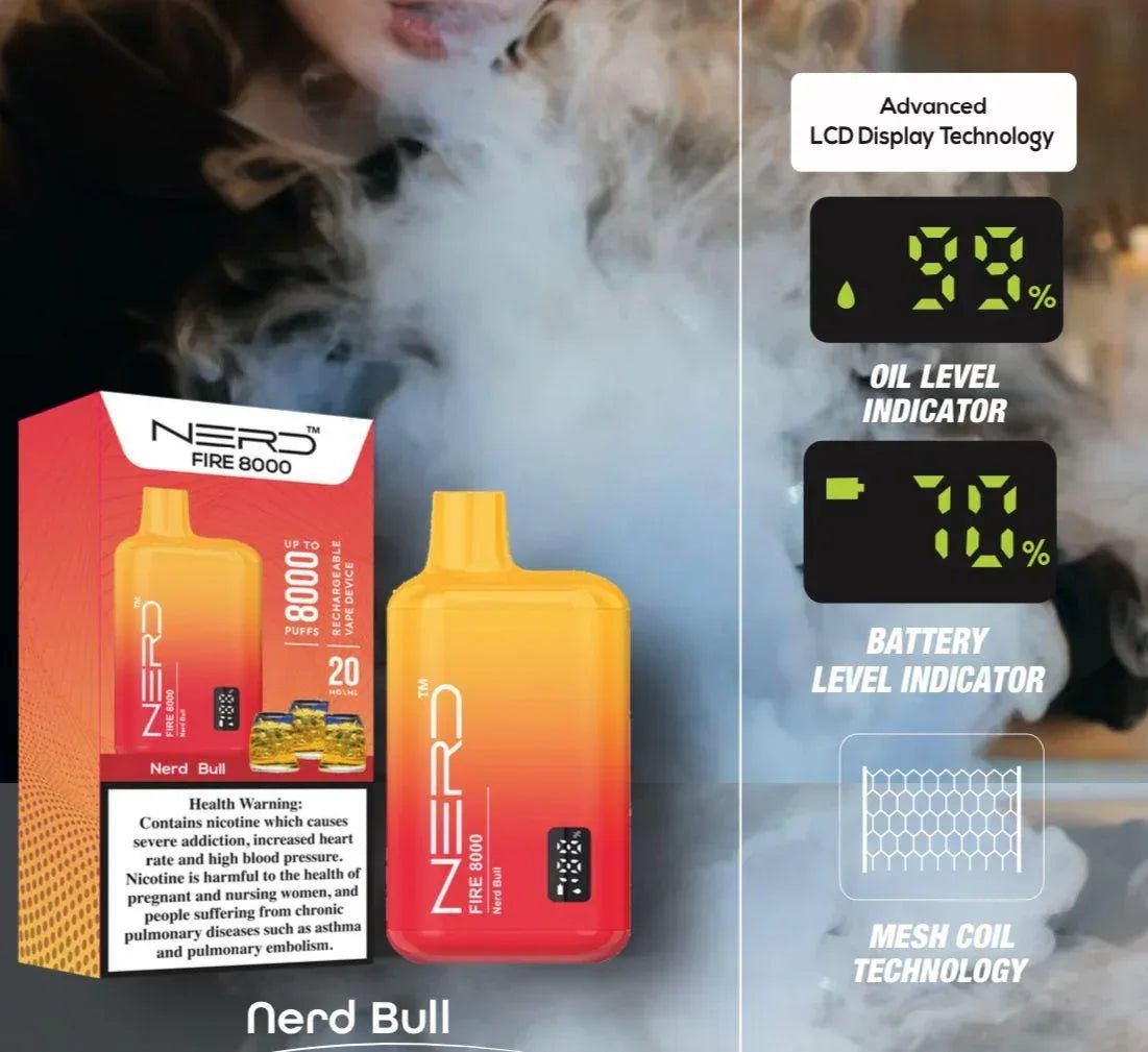 Nerd Fire 8000 Puffs Disposable 2% Nicotine With Advanced LCD Display - Image 19