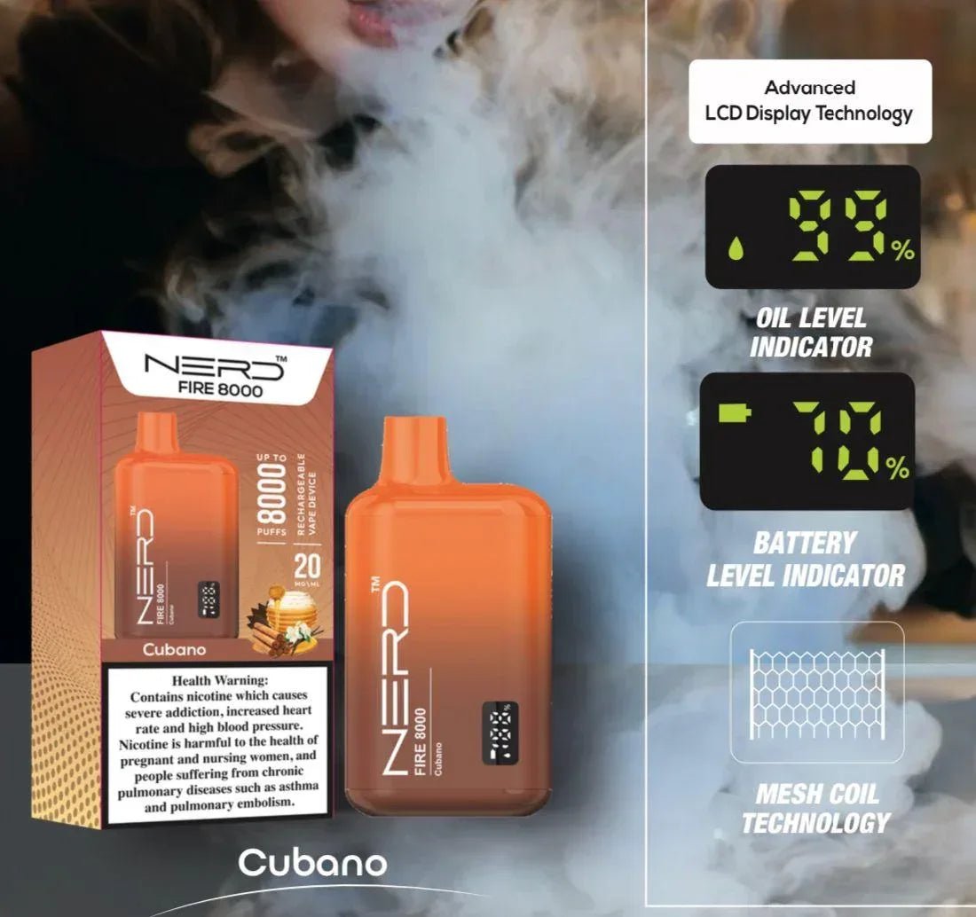 Nerd Fire 8000 Puffs Disposable 2% Nicotine With Advanced LCD Display - Image 18